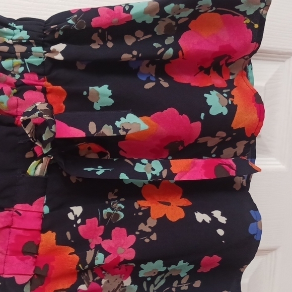 MERONA NAVEY FLORAL PRINT BLOUSE - Picture 3 of 4